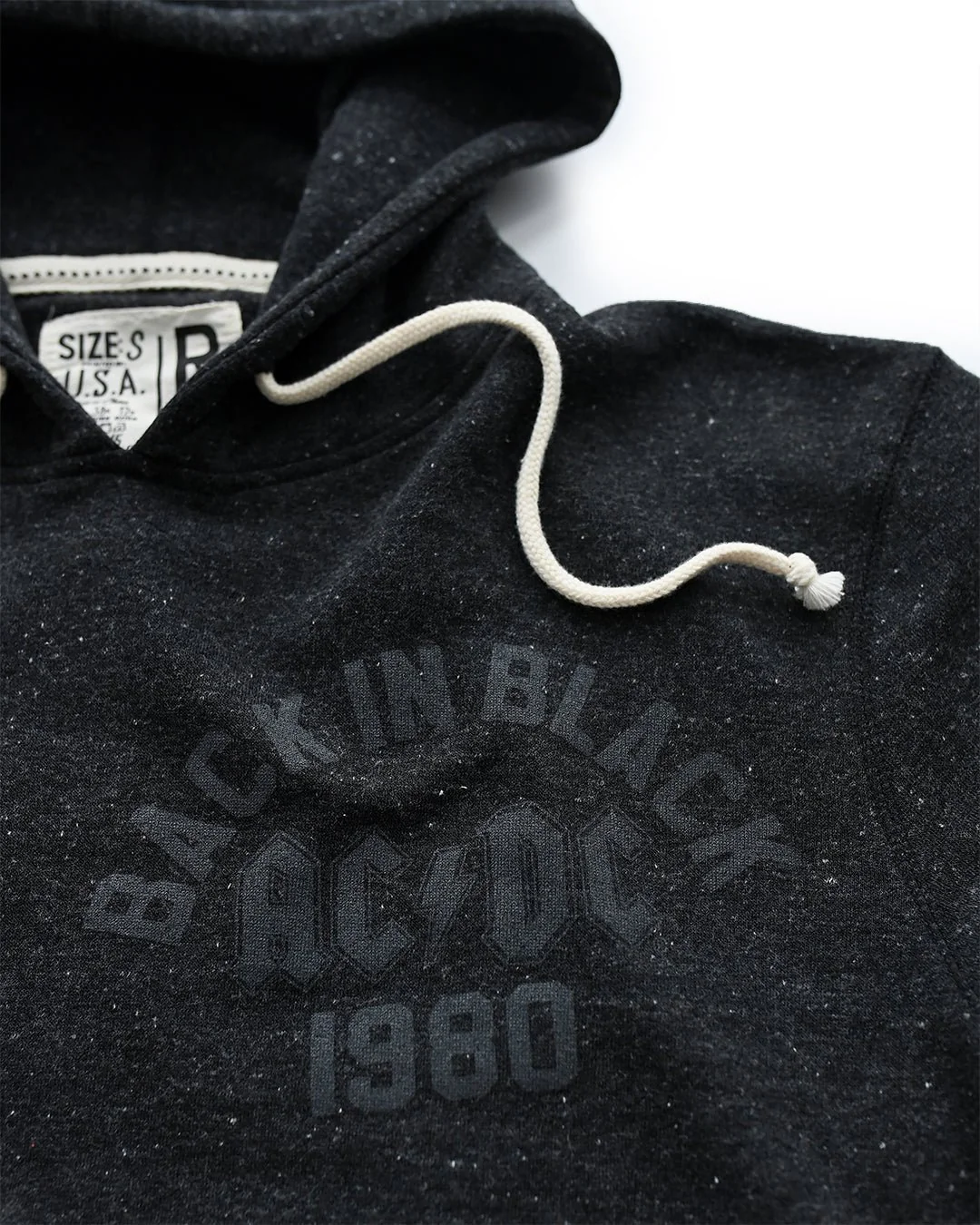 AC/DC Back in Black '80 Black PO Hoody - Image 4