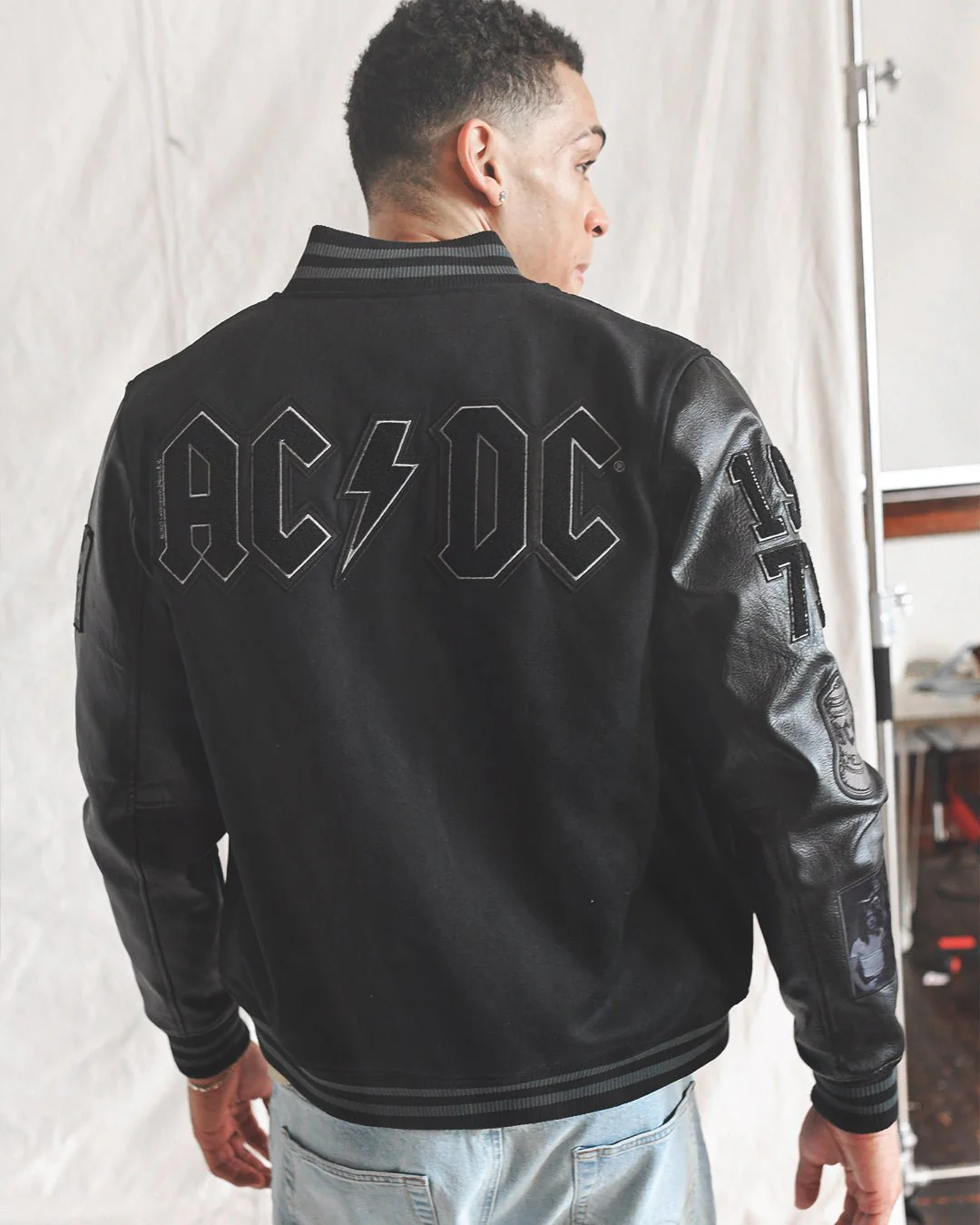 AC/DC Through The Eras Black Varsity Jacket