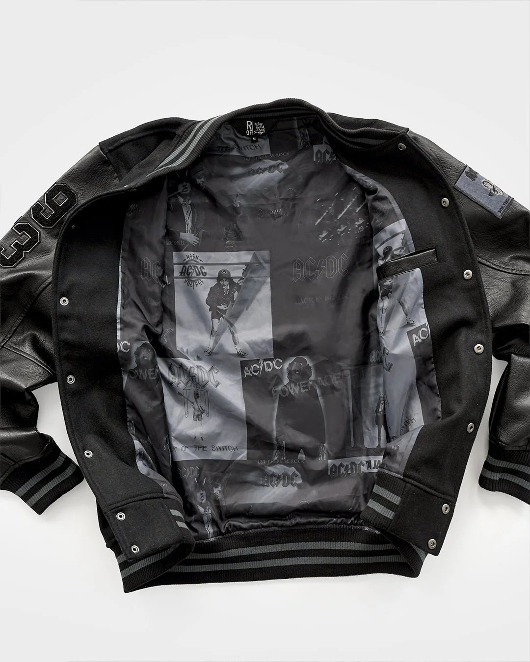 AC/DC Through The Eras Black Varsity Jacket - Image 3