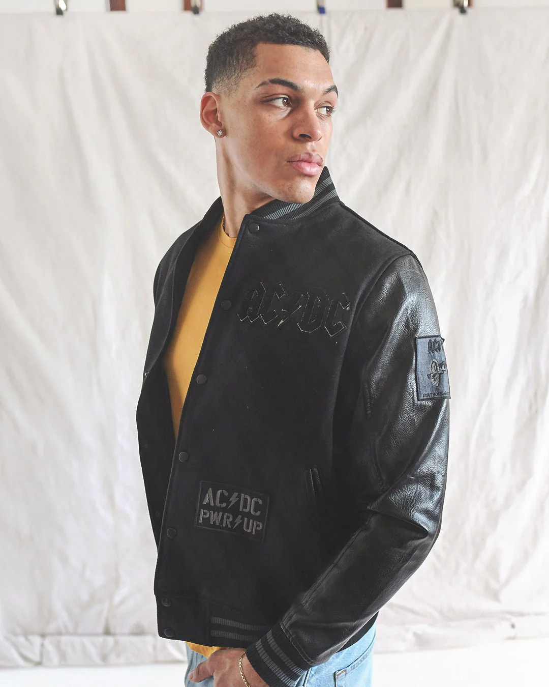 AC/DC Through The Eras Black Varsity Jacket - Image 5
