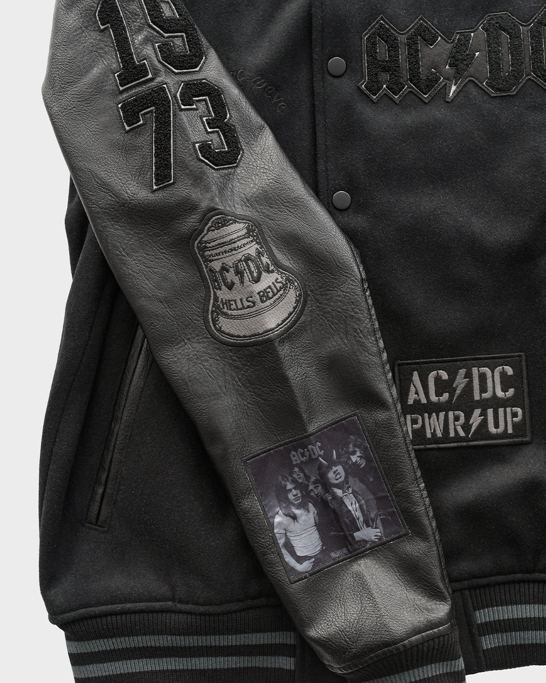 AC/DC Through The Eras Black Varsity Jacket - Image 8