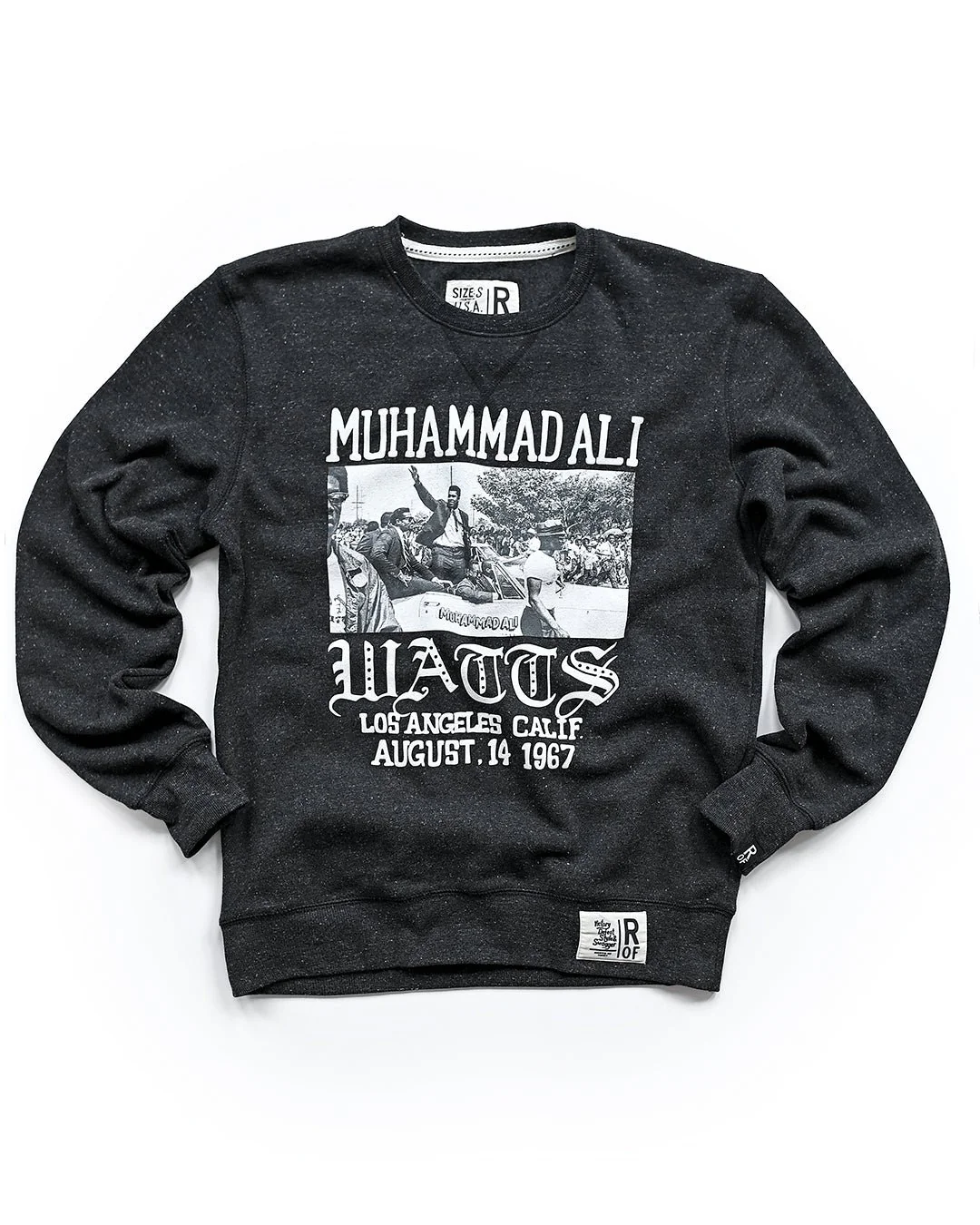 Ali 1967 Watts Photo Black Sweatshirt - Image 2