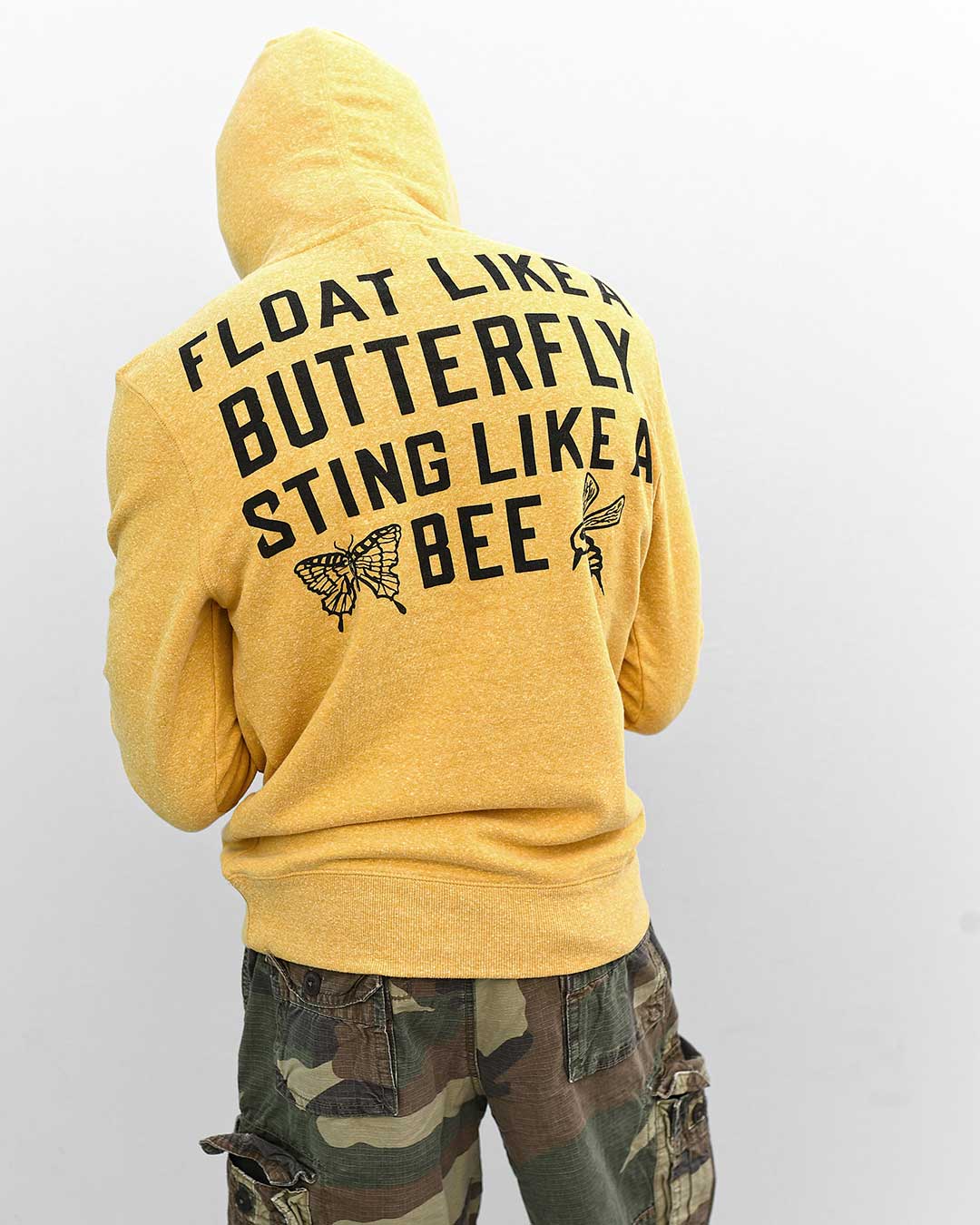 Ali Deer Lake Float Quote Yellow Hoody - Image 4