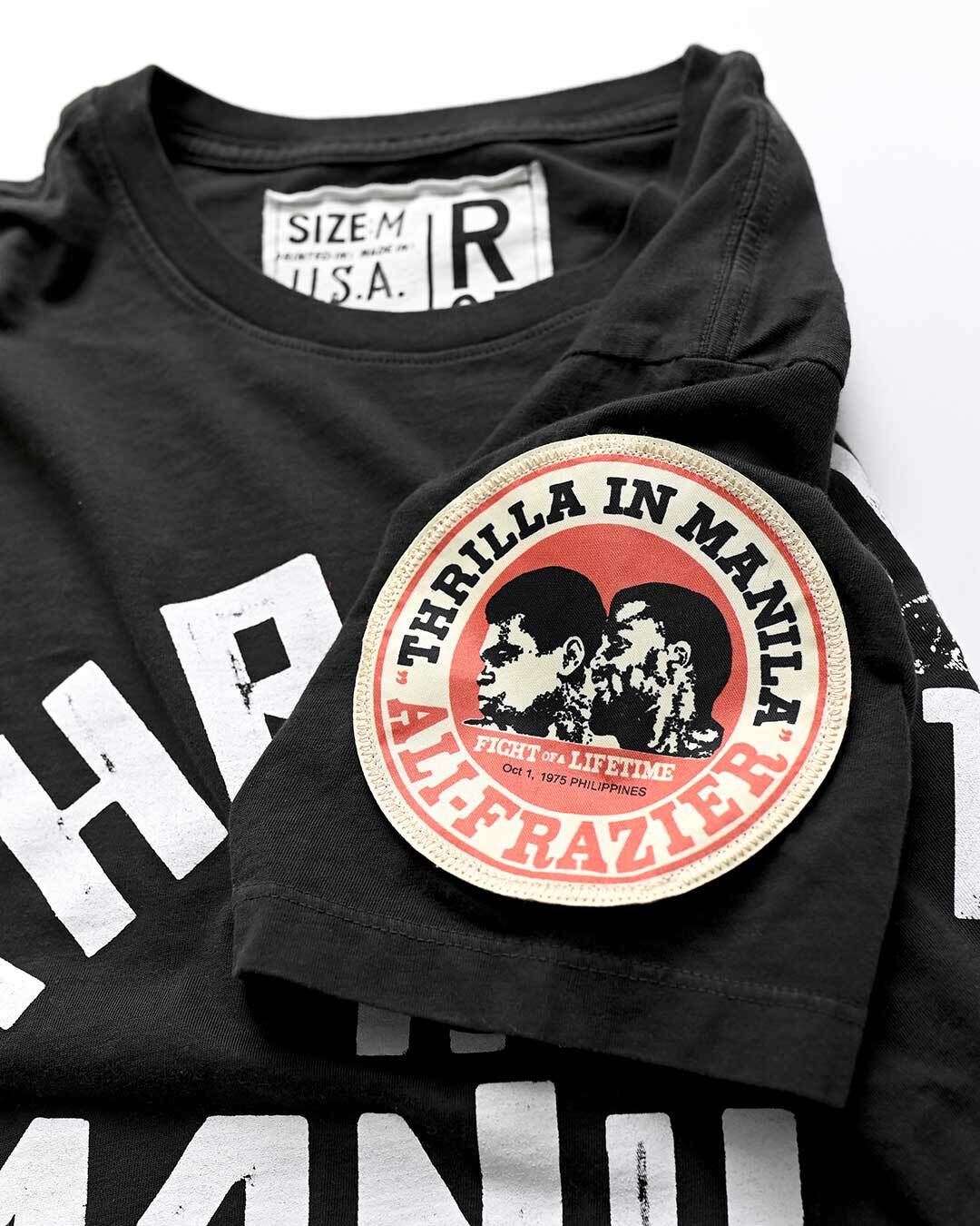 Ali-Frazier Thrilla in Manila Black Tee - Image 3