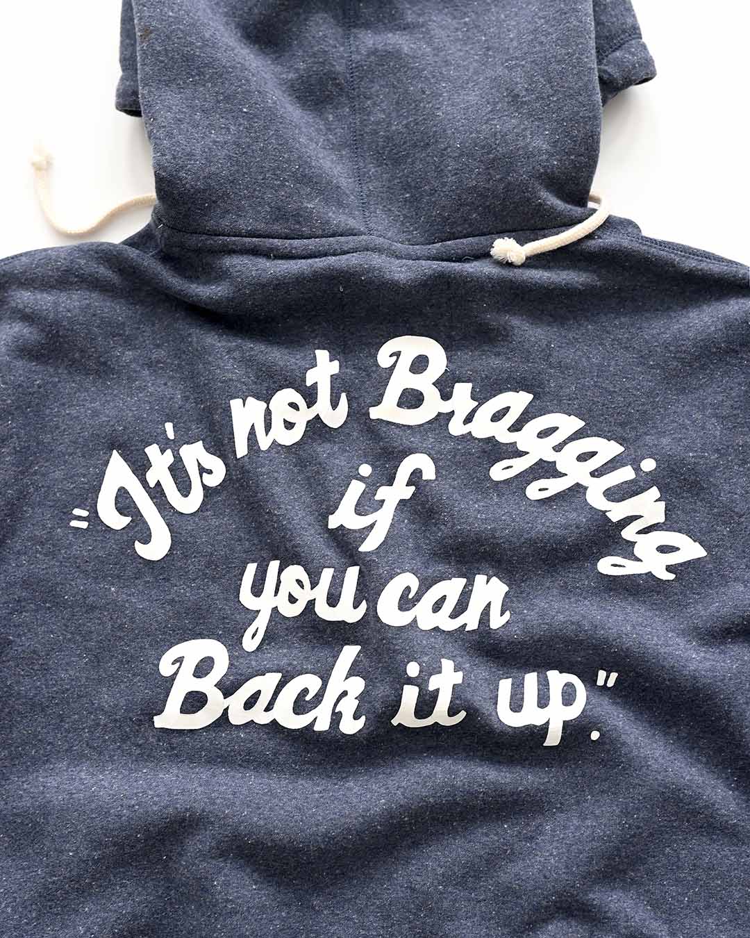 Ali LK 'It's not bragging' Navy PO Hoody - Image 4