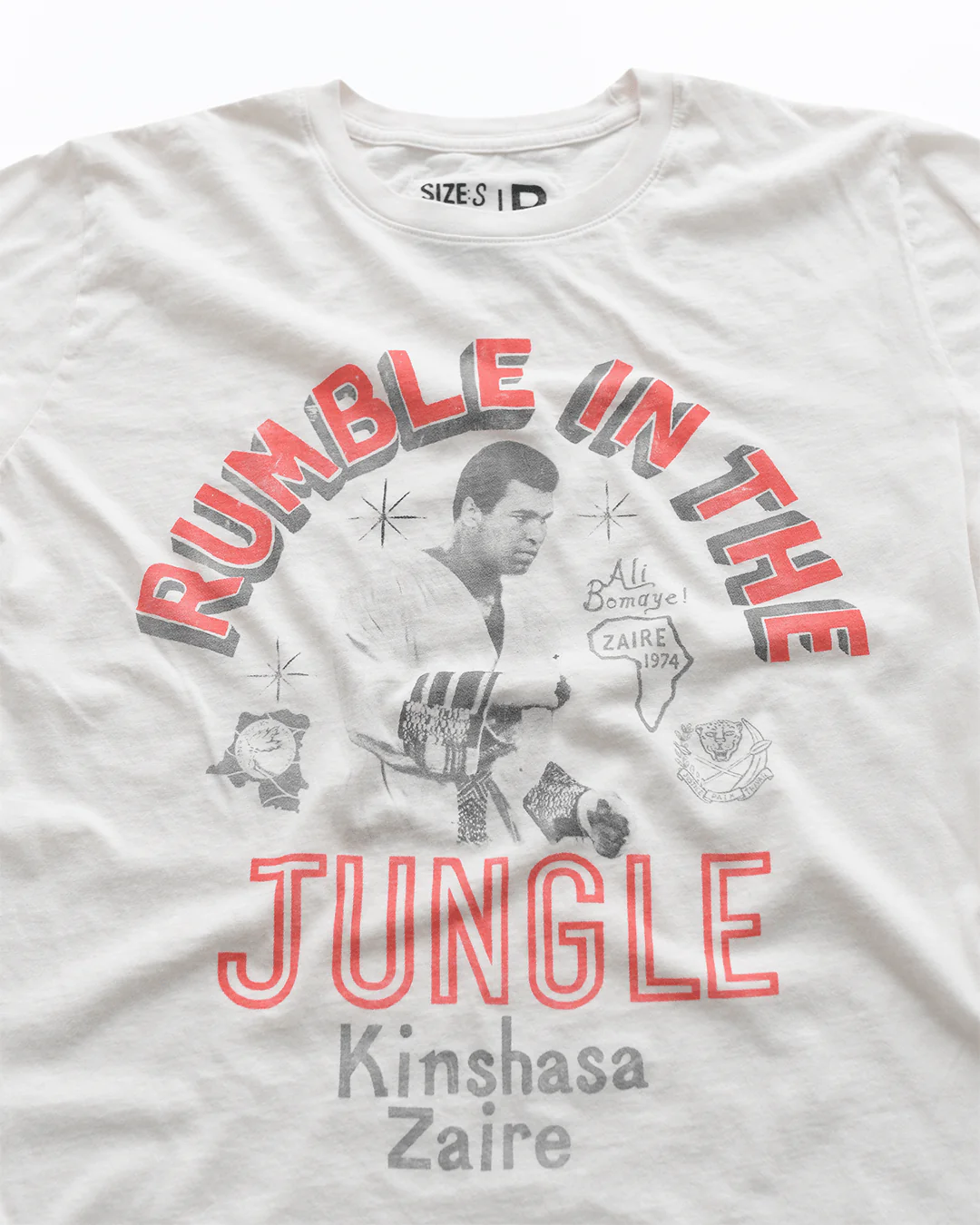 Ali Rumble Kinshasa Zaire White Tee - Image 4