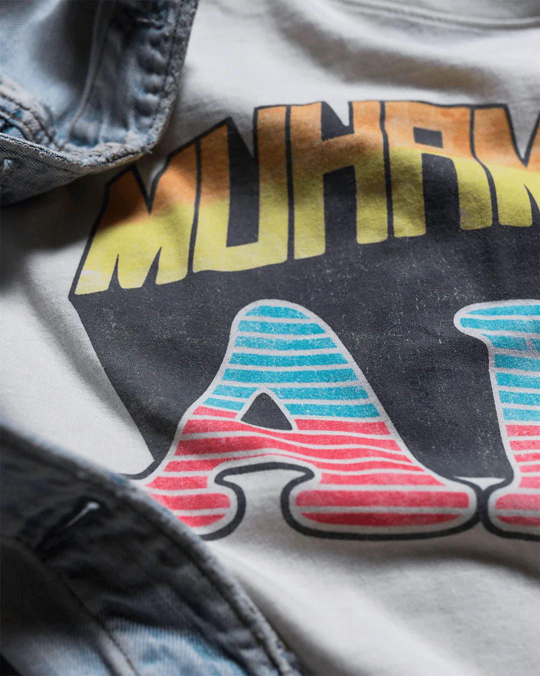 Ali Vintage Throwback White Tee - Image 3