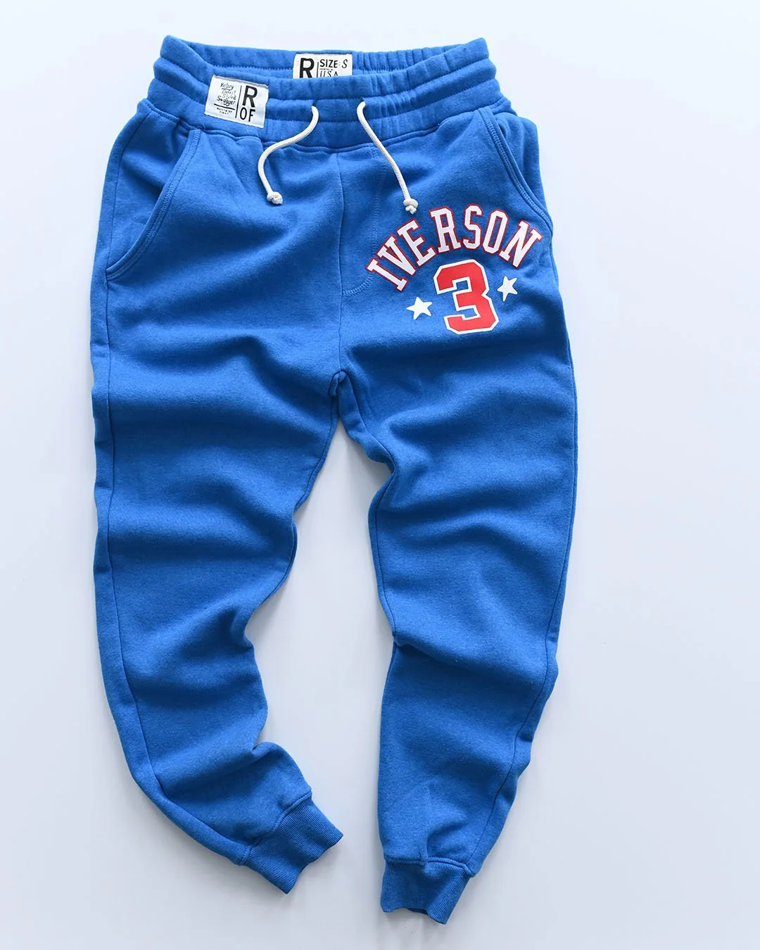 Allen Iverson #3 Blue Sweatpants - Image 3