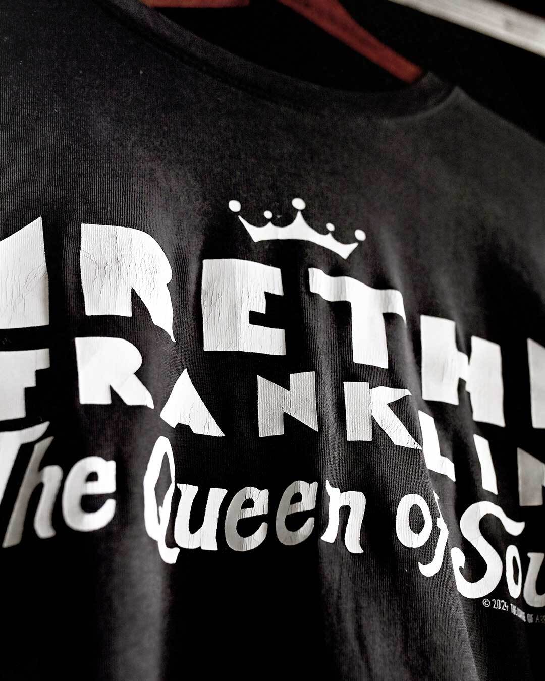 Aretha Franklin Queen of Soul Black Tee - Image 3