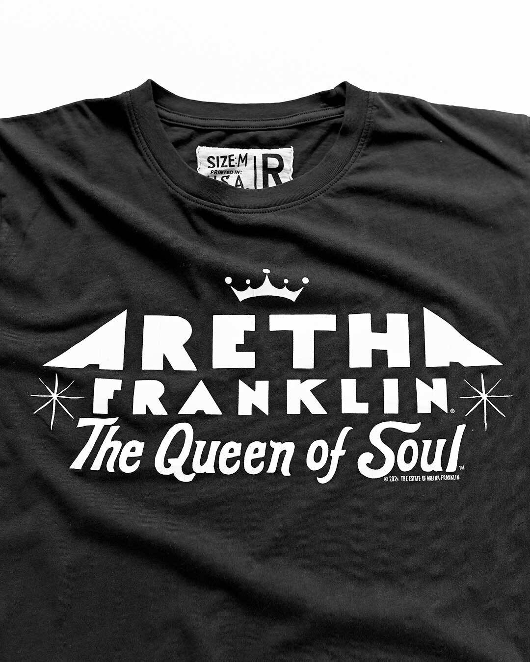 Aretha Franklin Queen of Soul Black Tee - Image 4