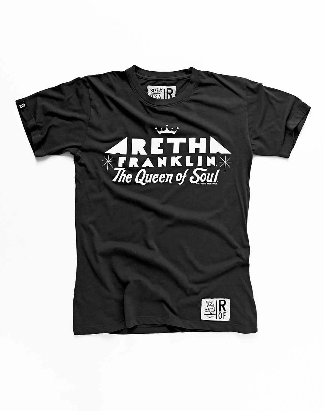 Aretha Franklin Queen of Soul Black Tee - Image 5