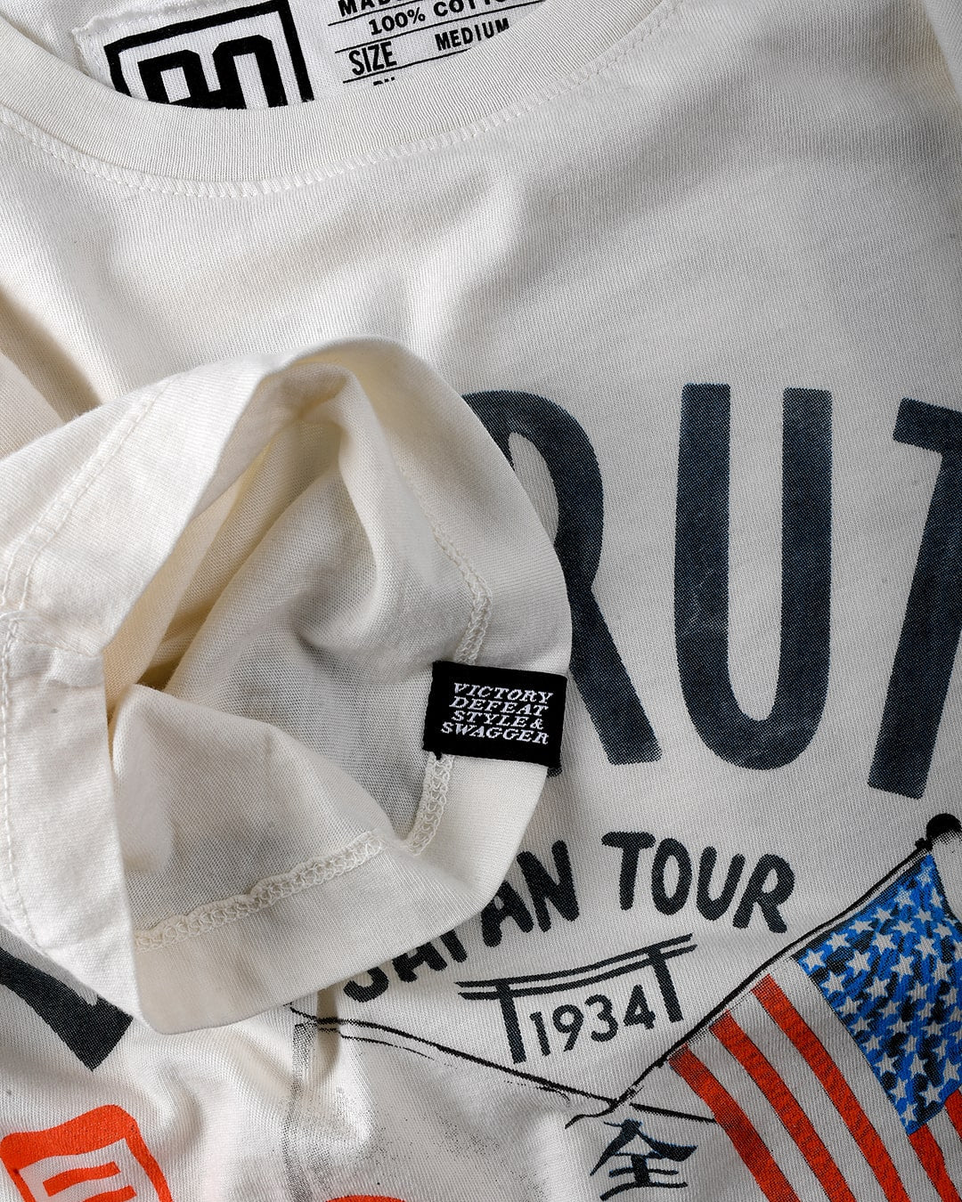 Babe Ruth Tokyo X NY Vintage White Tee - Image 6
