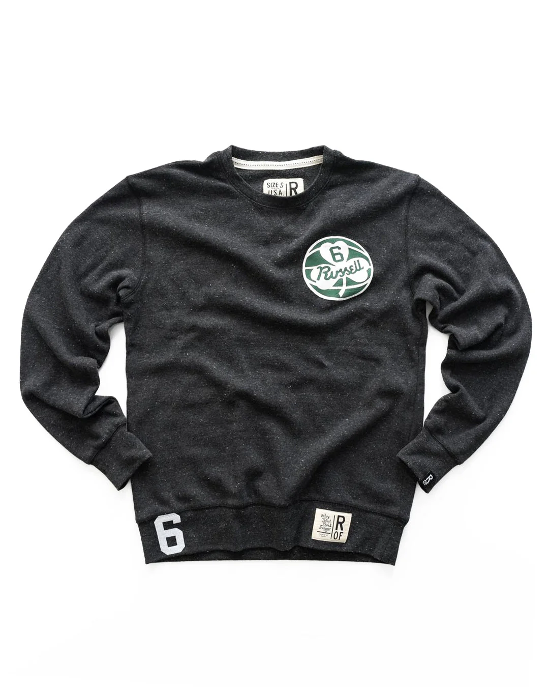 Bill Russell #6 Black Sweatshirt - Image 2