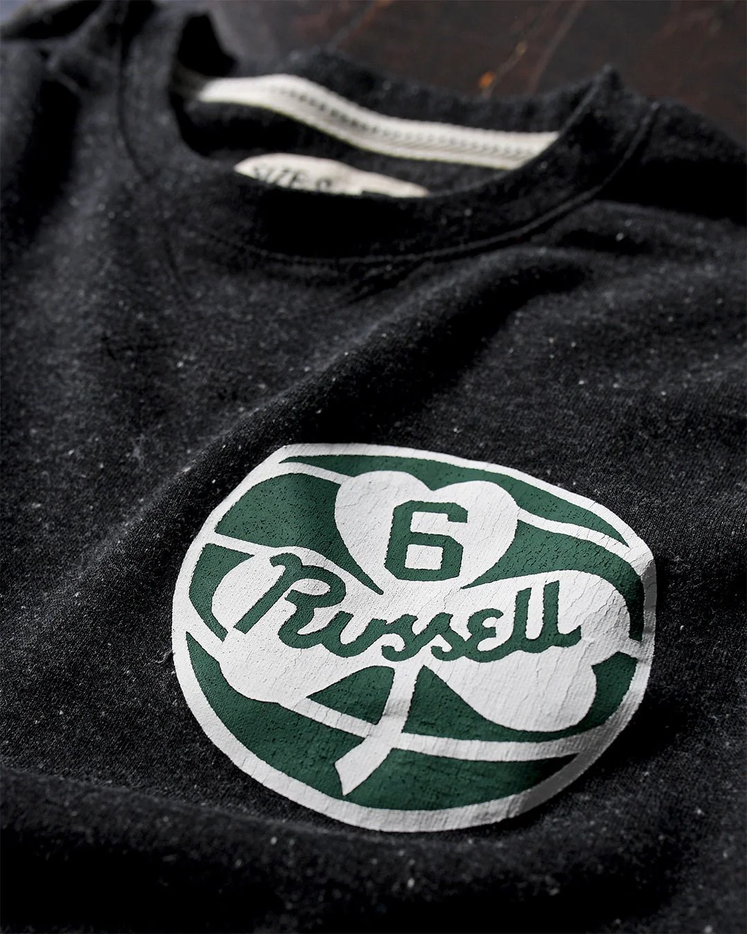 Bill Russell #6 Black Sweatshirt - Image 4