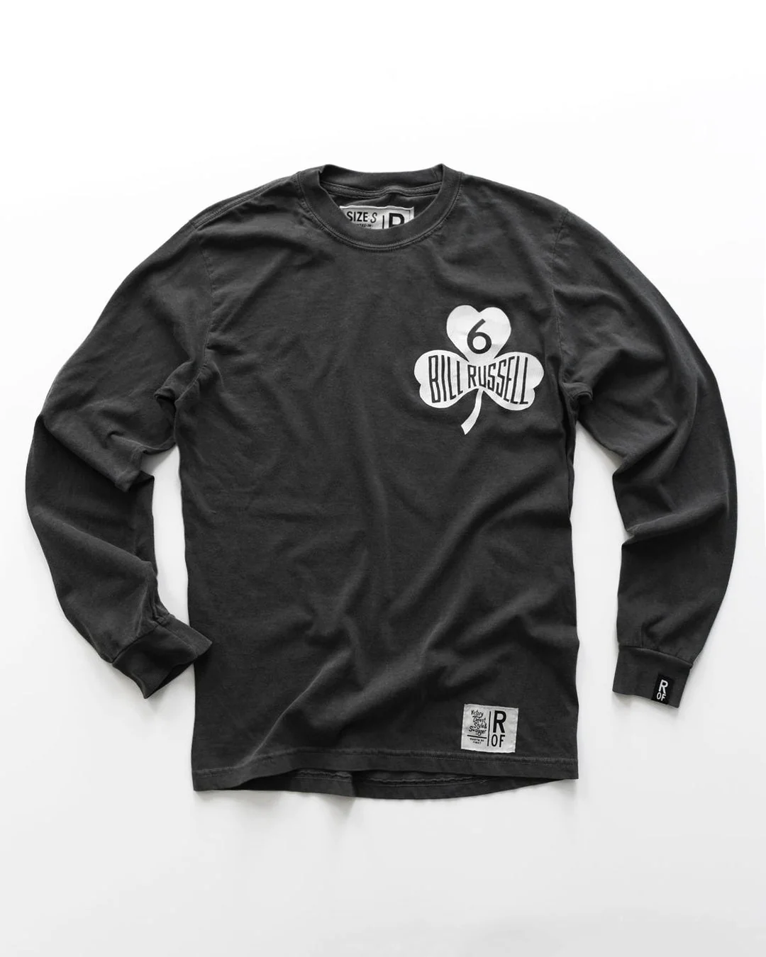 Bill Russell #6 Charcoal Long Sleeve Tee - Image 4