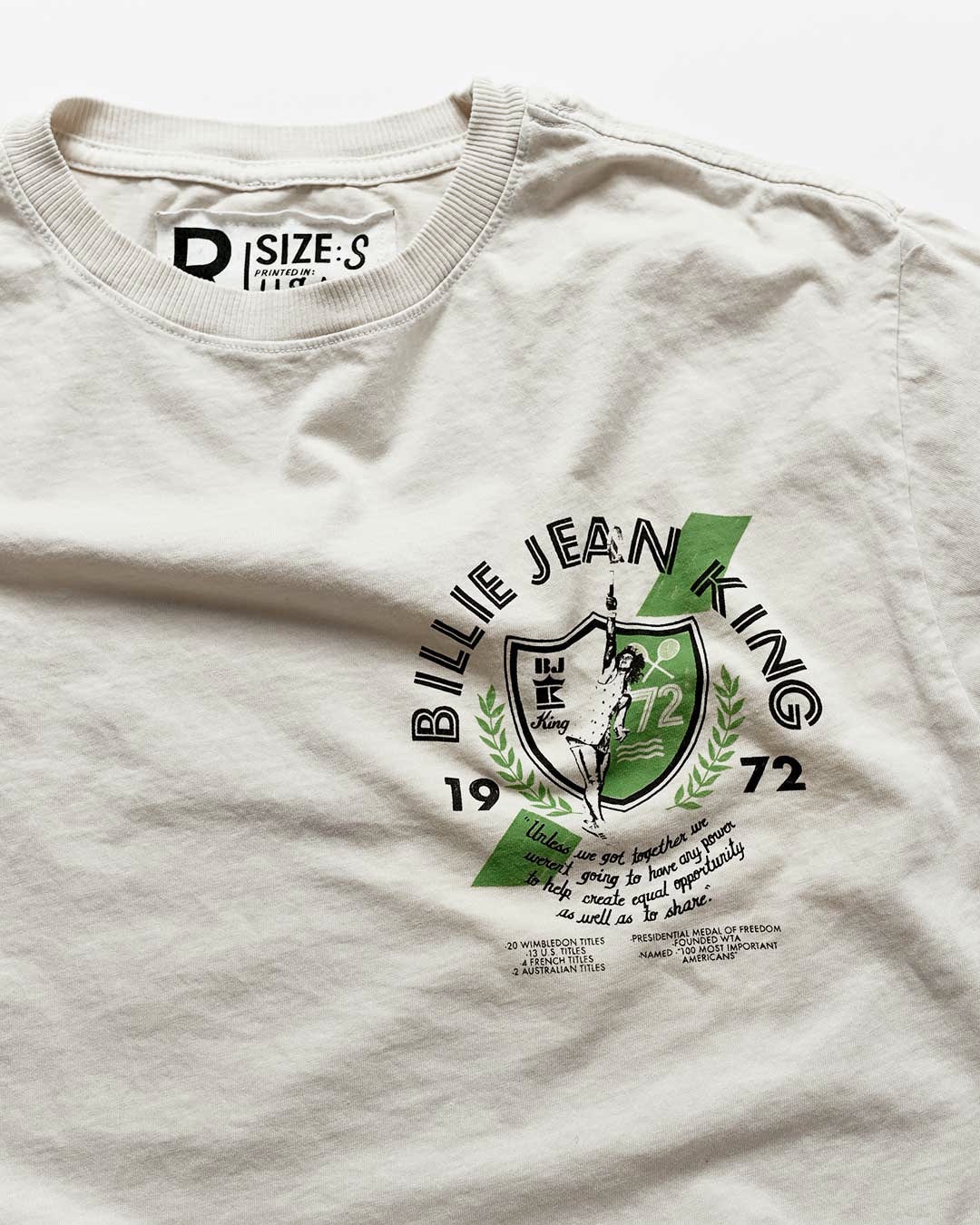 Billie Jean King Creme Women's Tee - Image 4
