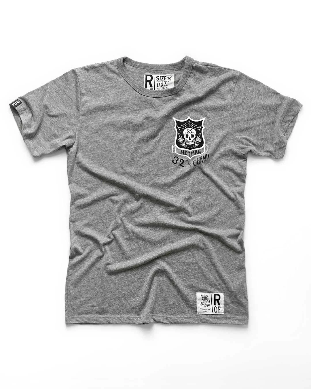 Bret Hart 32 Time Champ Grey Tee - Image 5