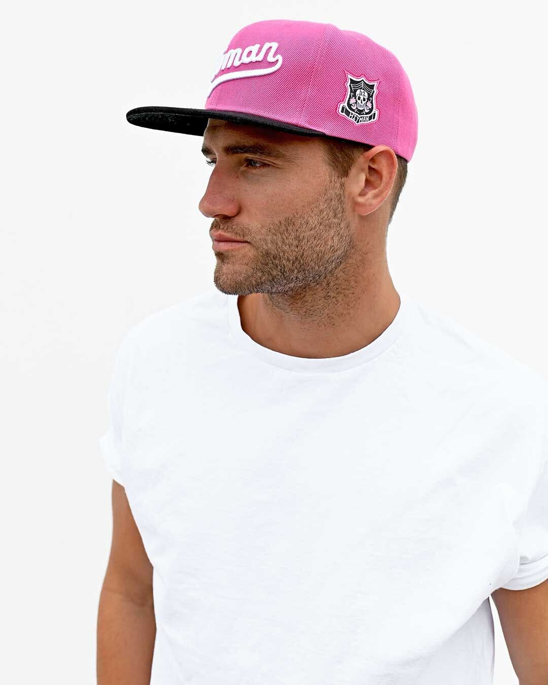 Bret Hart Hitman Pink Snapback Hat - Image 4