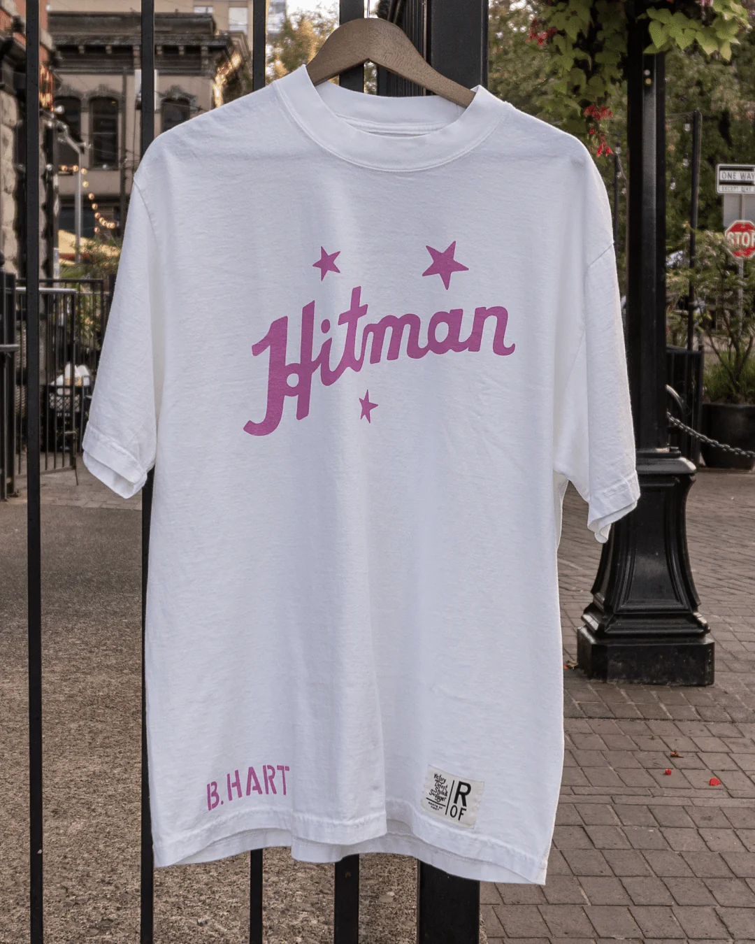 Bret Hart Hitman White Heavyweight Tee - Image 3
