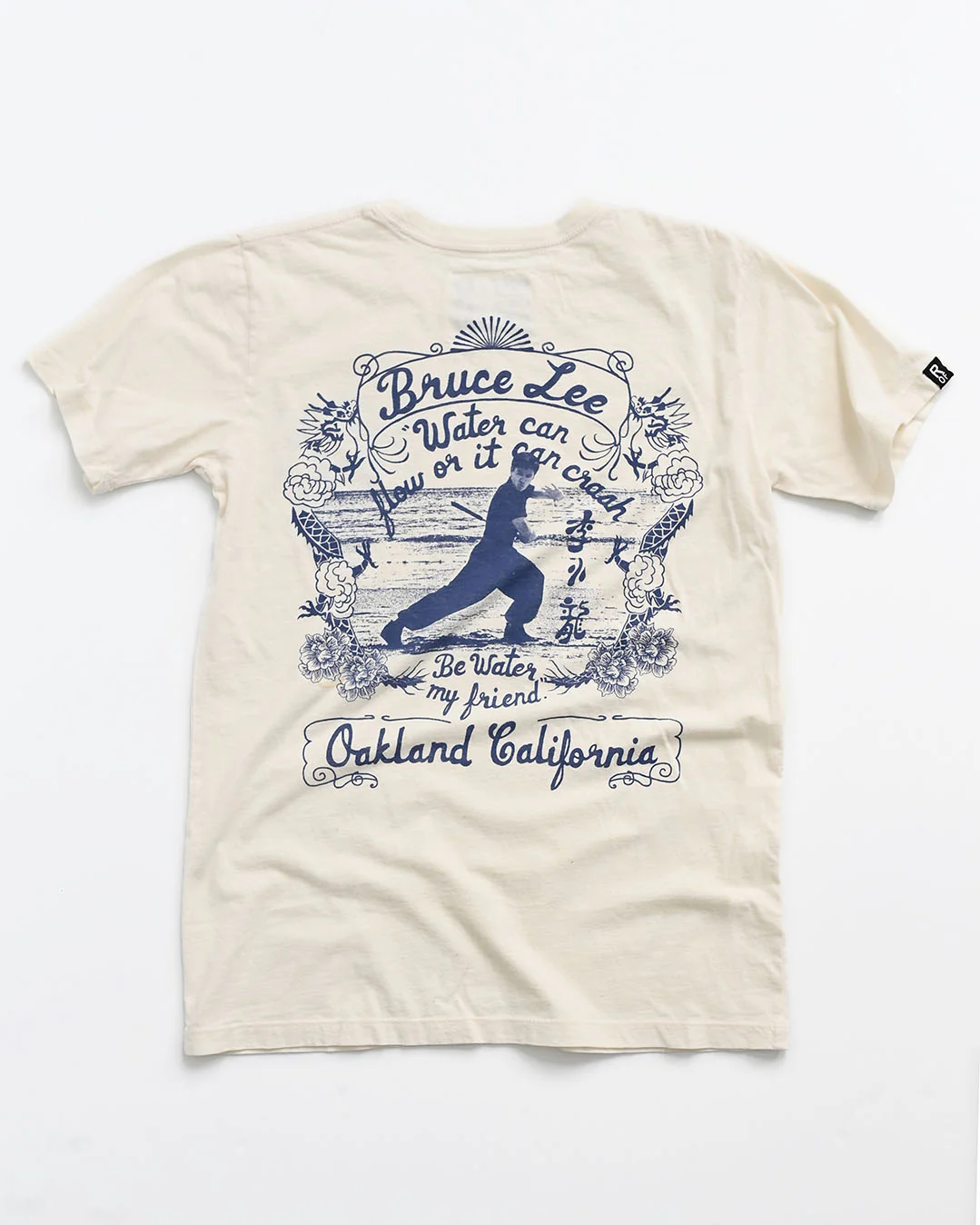 Bruce Lee Be Water White Tee - Image 4