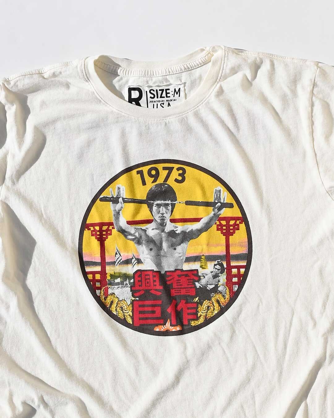 Bruce Lee Little Dragon 1973 White Tee - Image 3