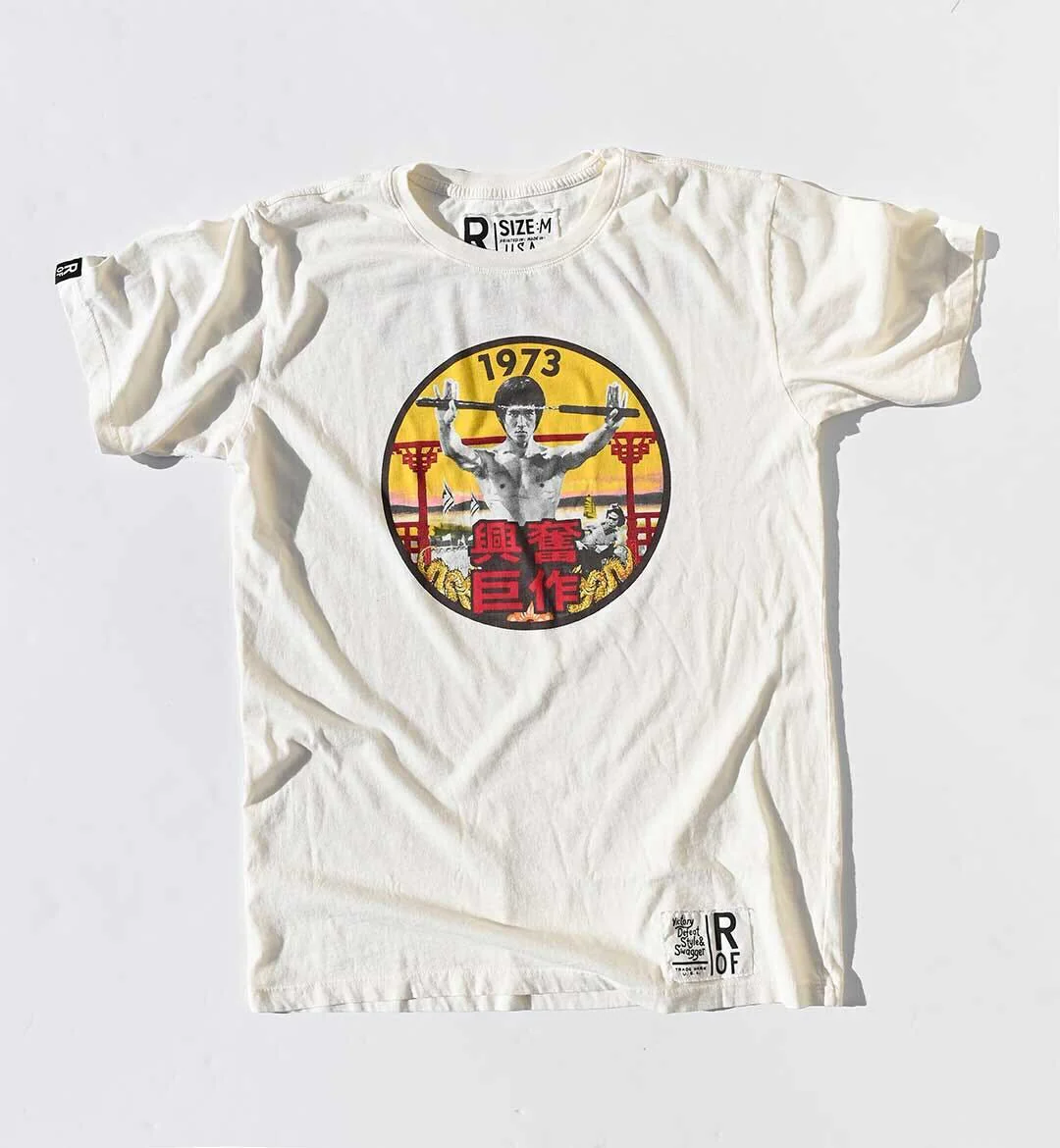 Bruce Lee Little Dragon 1973 White Tee - Image 4