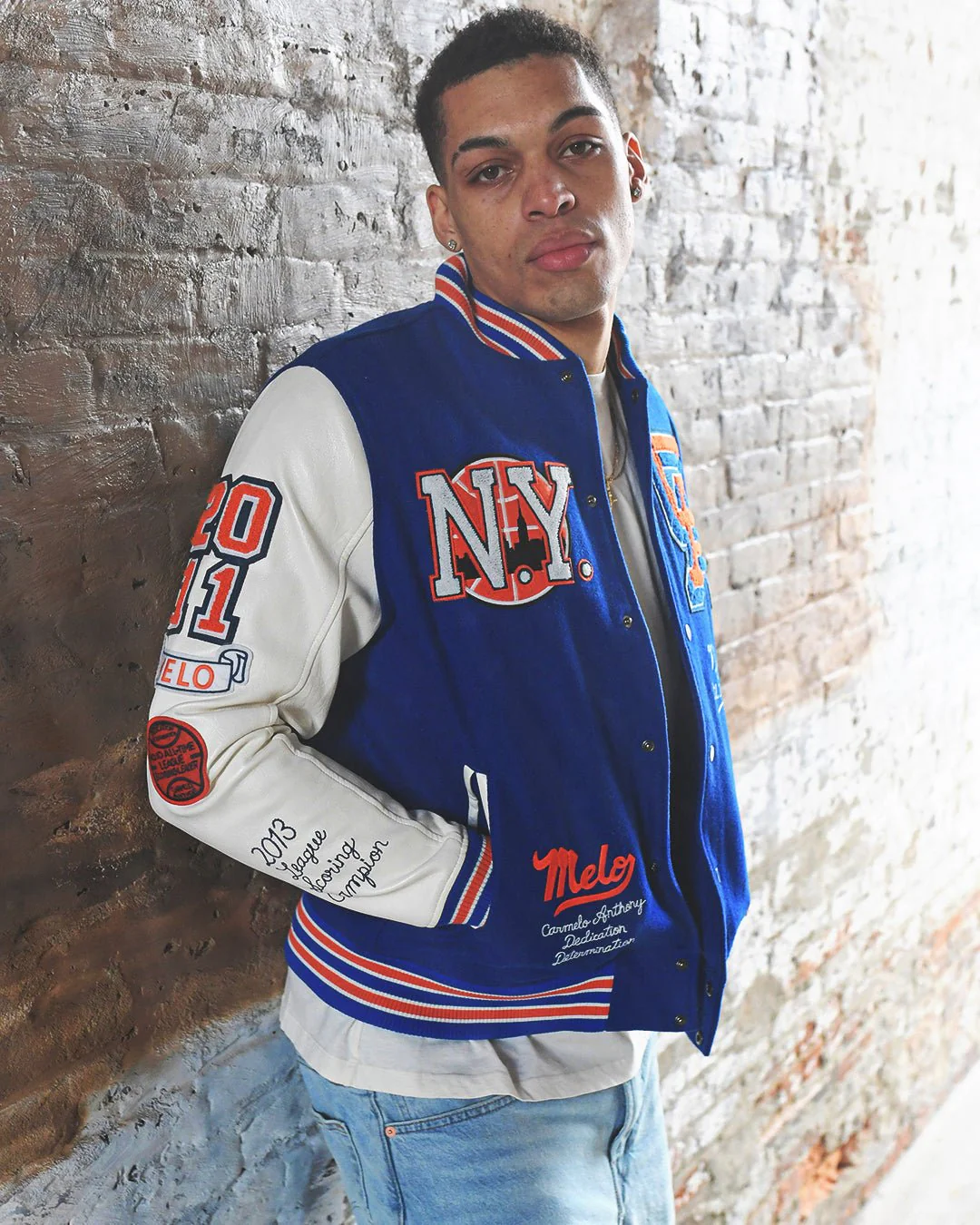 C. Anthony New York Blue Varsity Jacket - Image 2