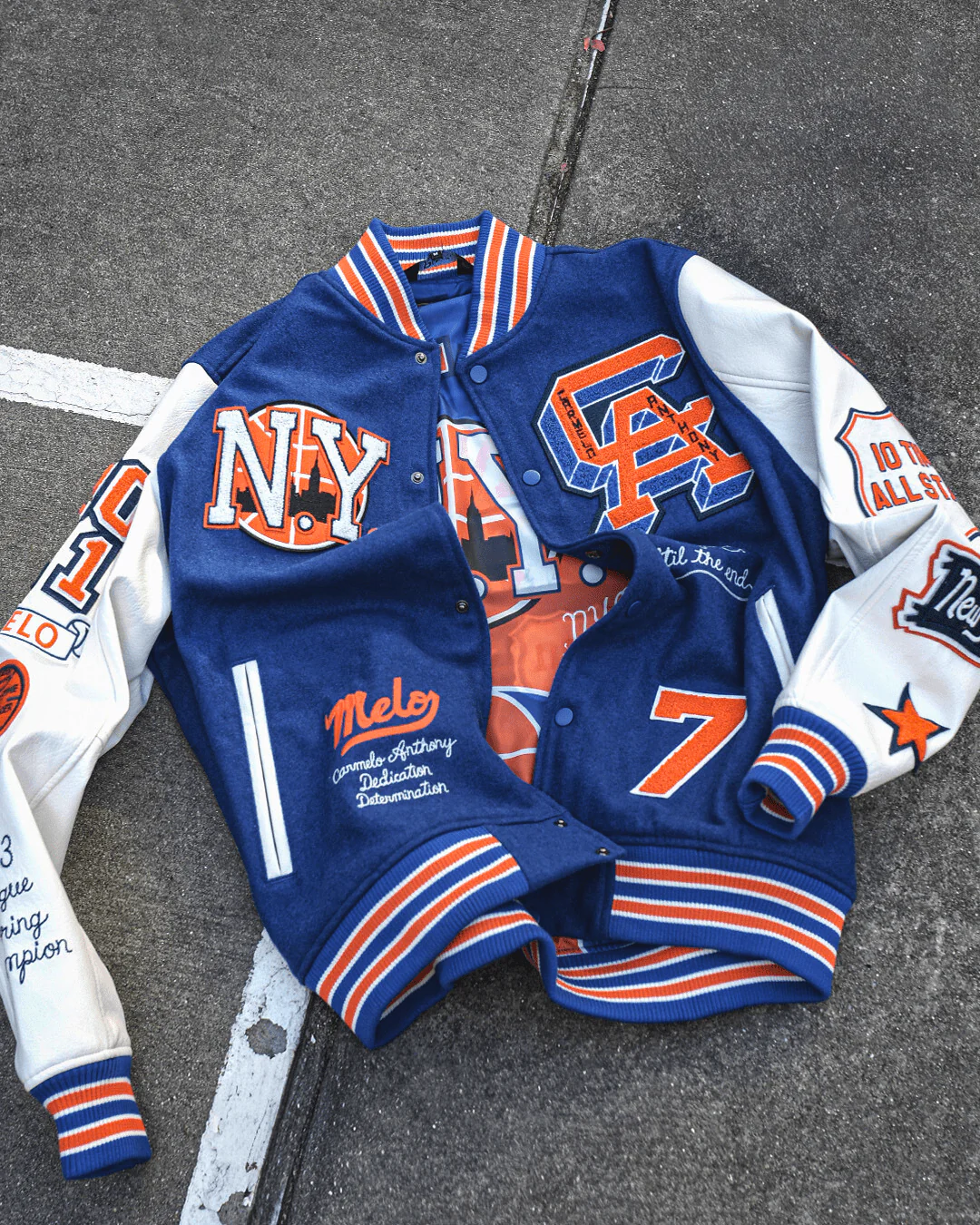 C. Anthony New York Blue Varsity Jacket - Image 5