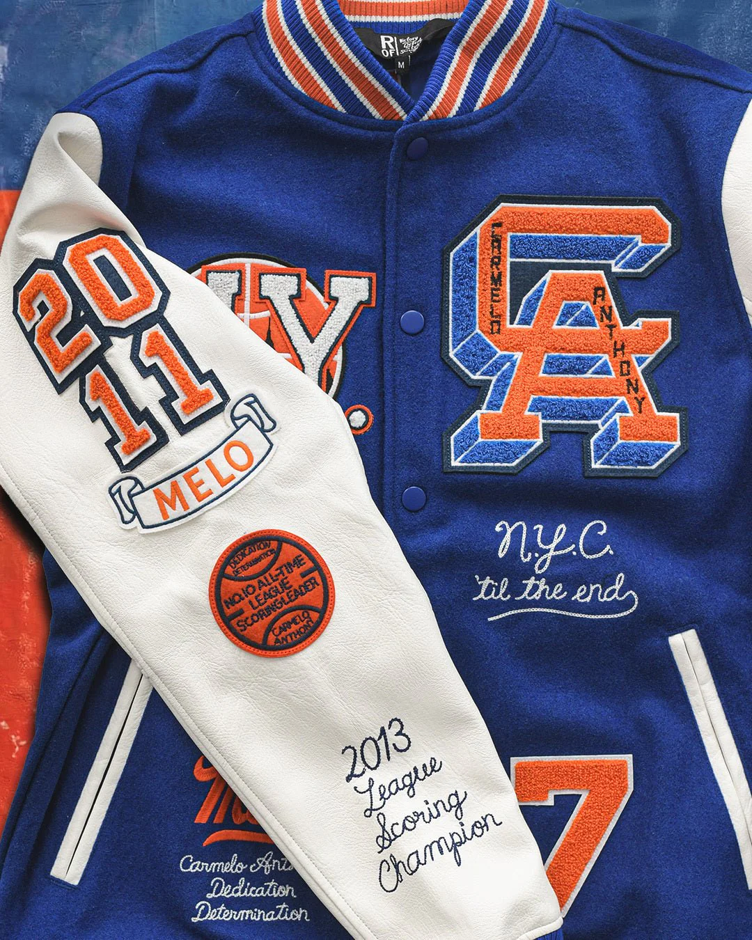 C. Anthony New York Blue Varsity Jacket - Image 6