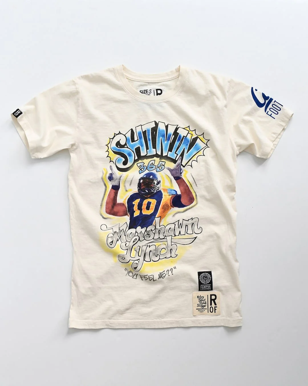 CAL - Marshawn Lynch Shinin' 365 White Tee - Image 5