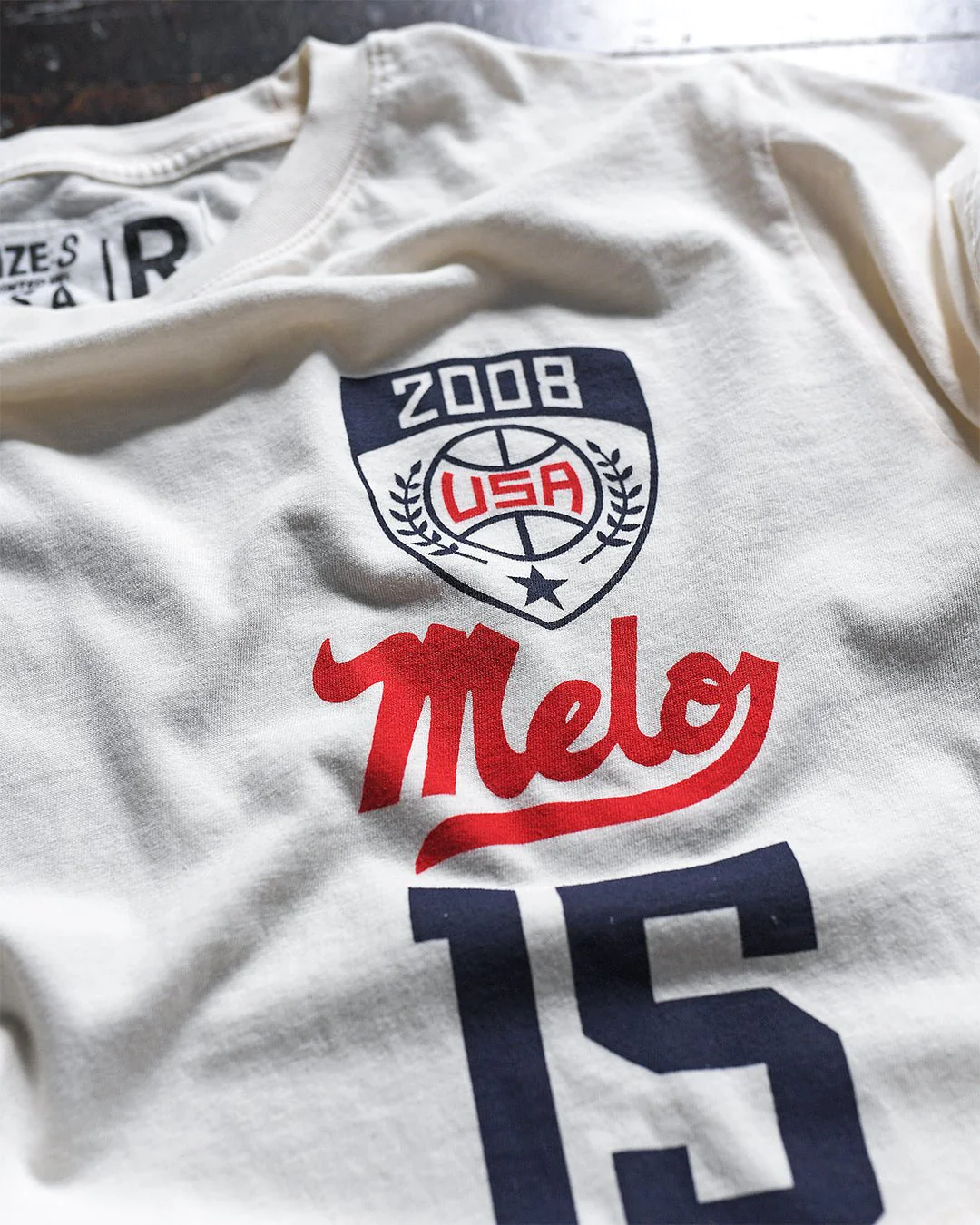 Carmelo Anthony '08 Basketball White Tee - Image 2