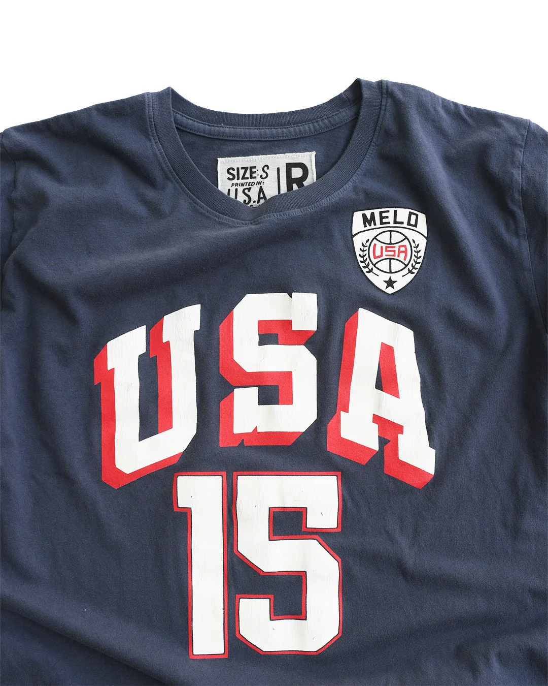 Carmelo Anthony #15 Basketball Navy Tee - Image 7