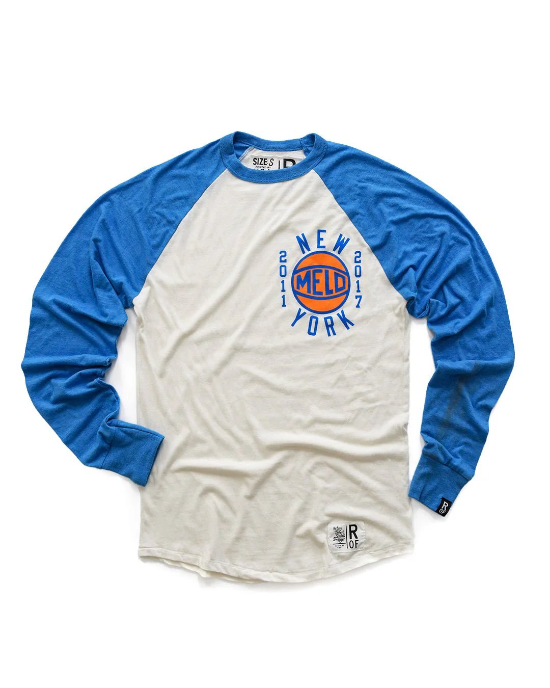 Carmelo Anthony NYC Basketball Blue Raglan Tee - Image 4