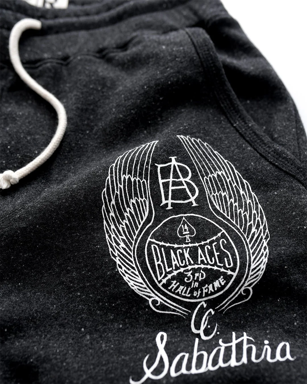 CC Sabathia Black Aces Black Sweatpants - Image 3