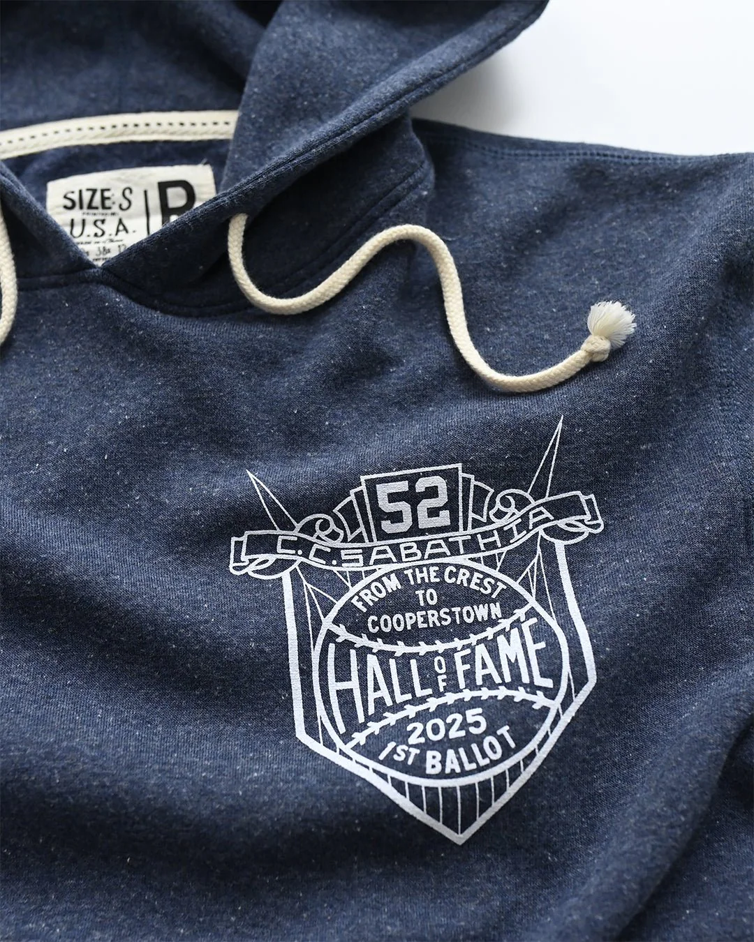 CC Sabathia HOF Career Navy PO Hoody - Image 4