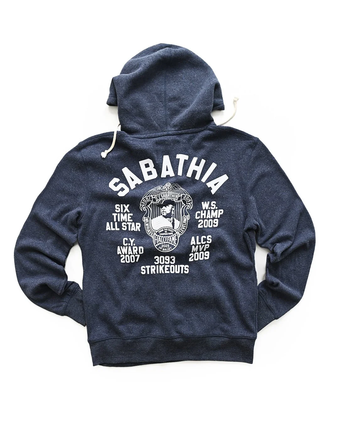 CC Sabathia HOF Career Navy PO Hoody - Image 7