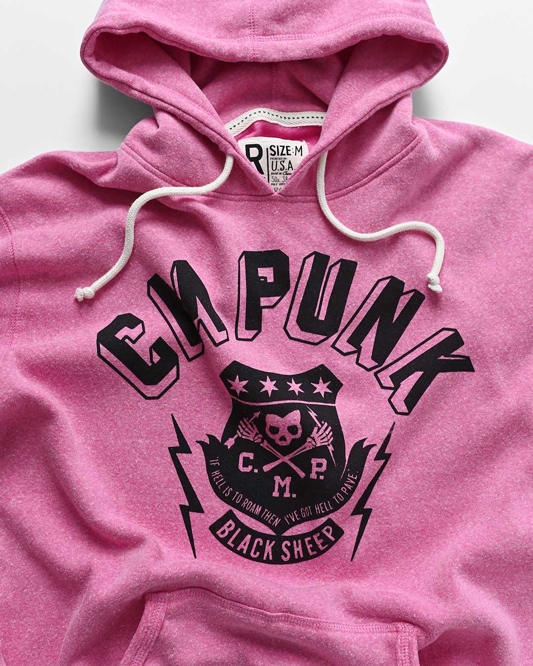 CM Punk 'Black Sheep' Pink PO Hoody - Image 3