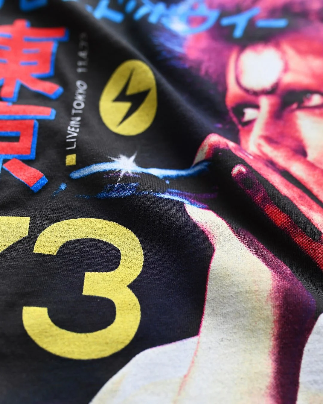 David Bowie 1973 Ziggy Stardust Black Tee - Image 4