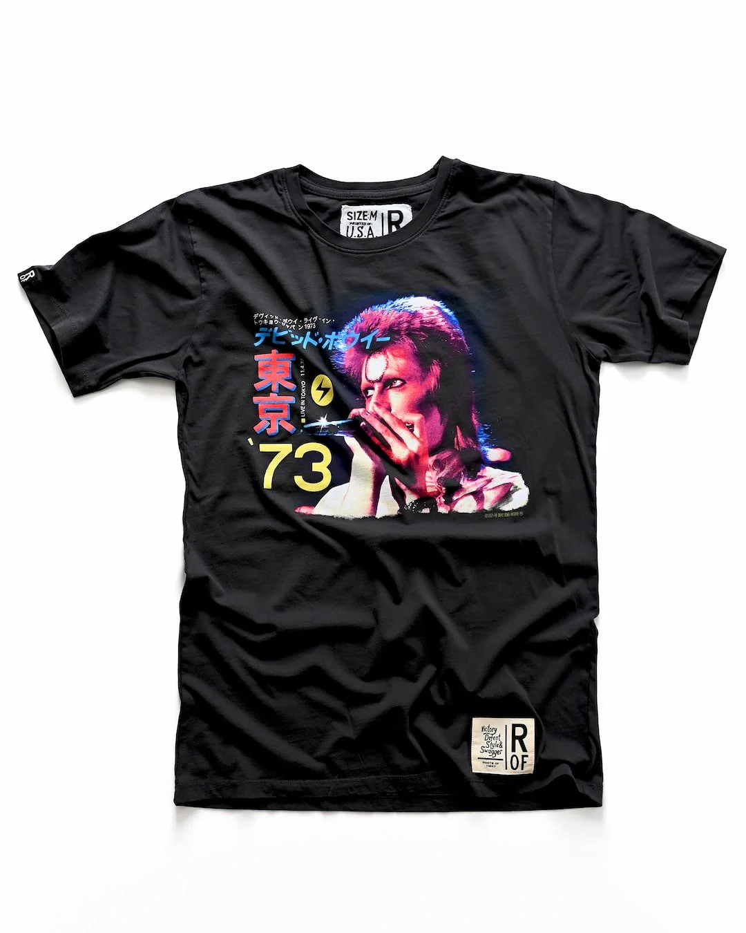David Bowie 1973 Ziggy Stardust Black Tee - Image 5