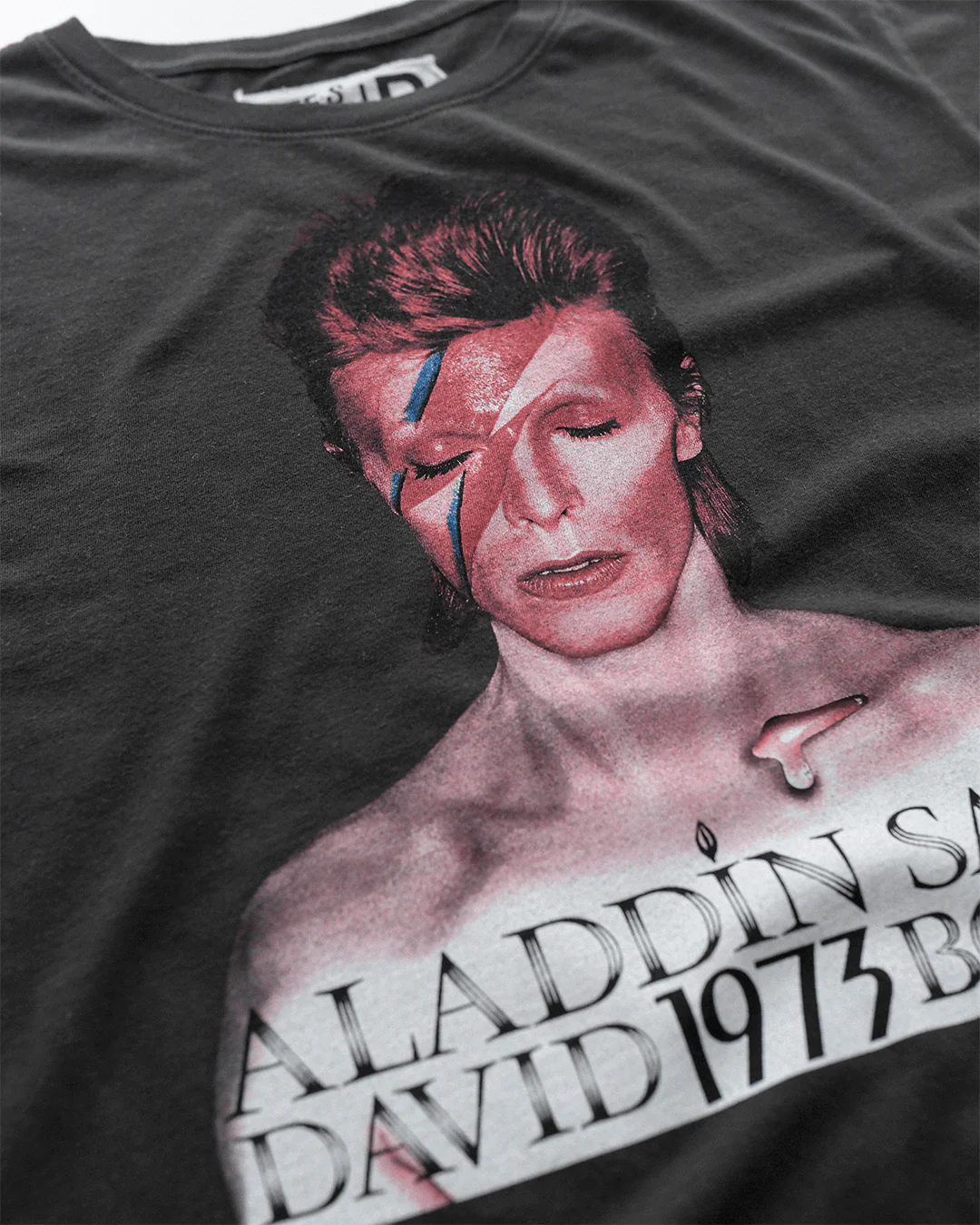David Bowie Aladdin Sane '73 Black Tee - Image 4