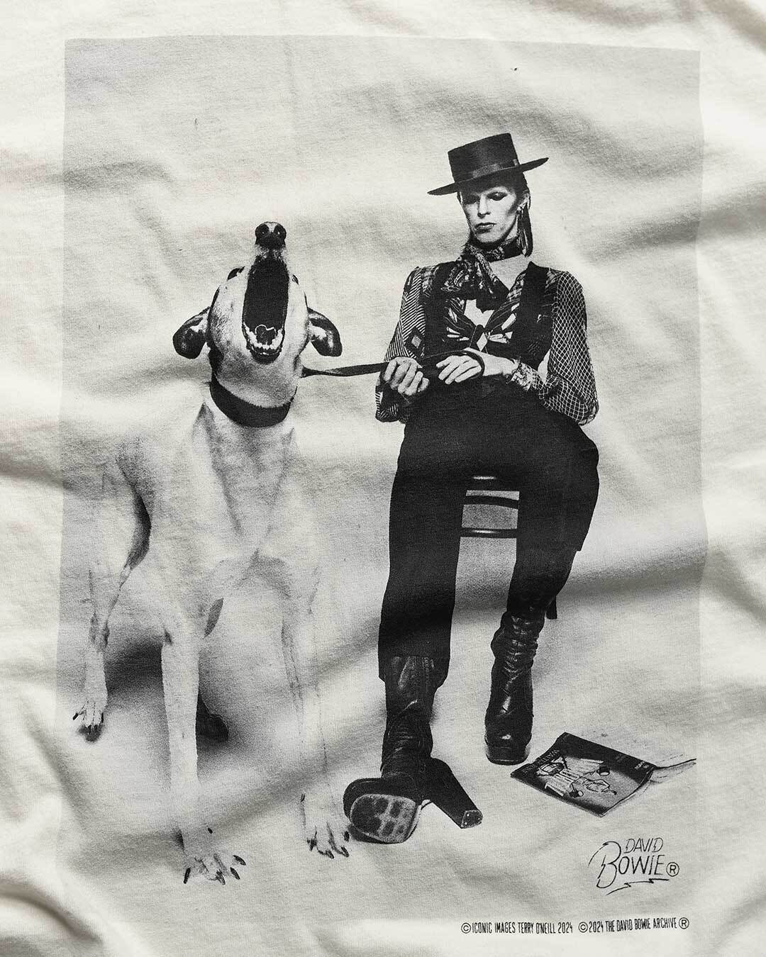 David Bowie Diamond Dogs Photo White Tee - Image 3