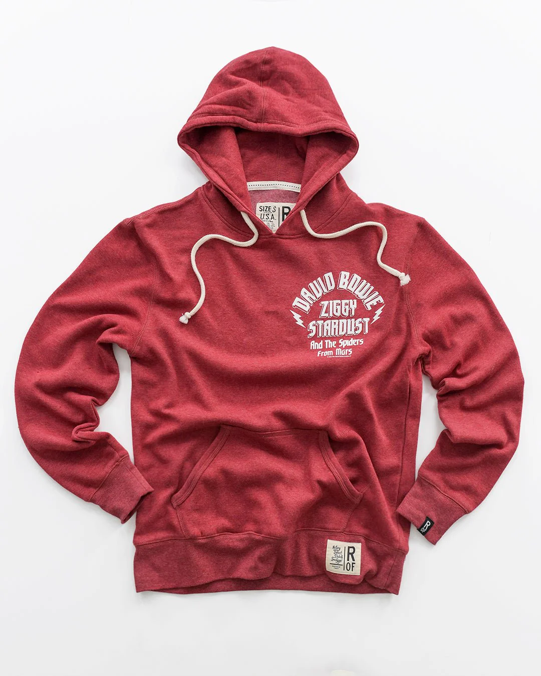 David Bowie Ziggy Stardust '72 Cardinal PO Hoody - Image 3