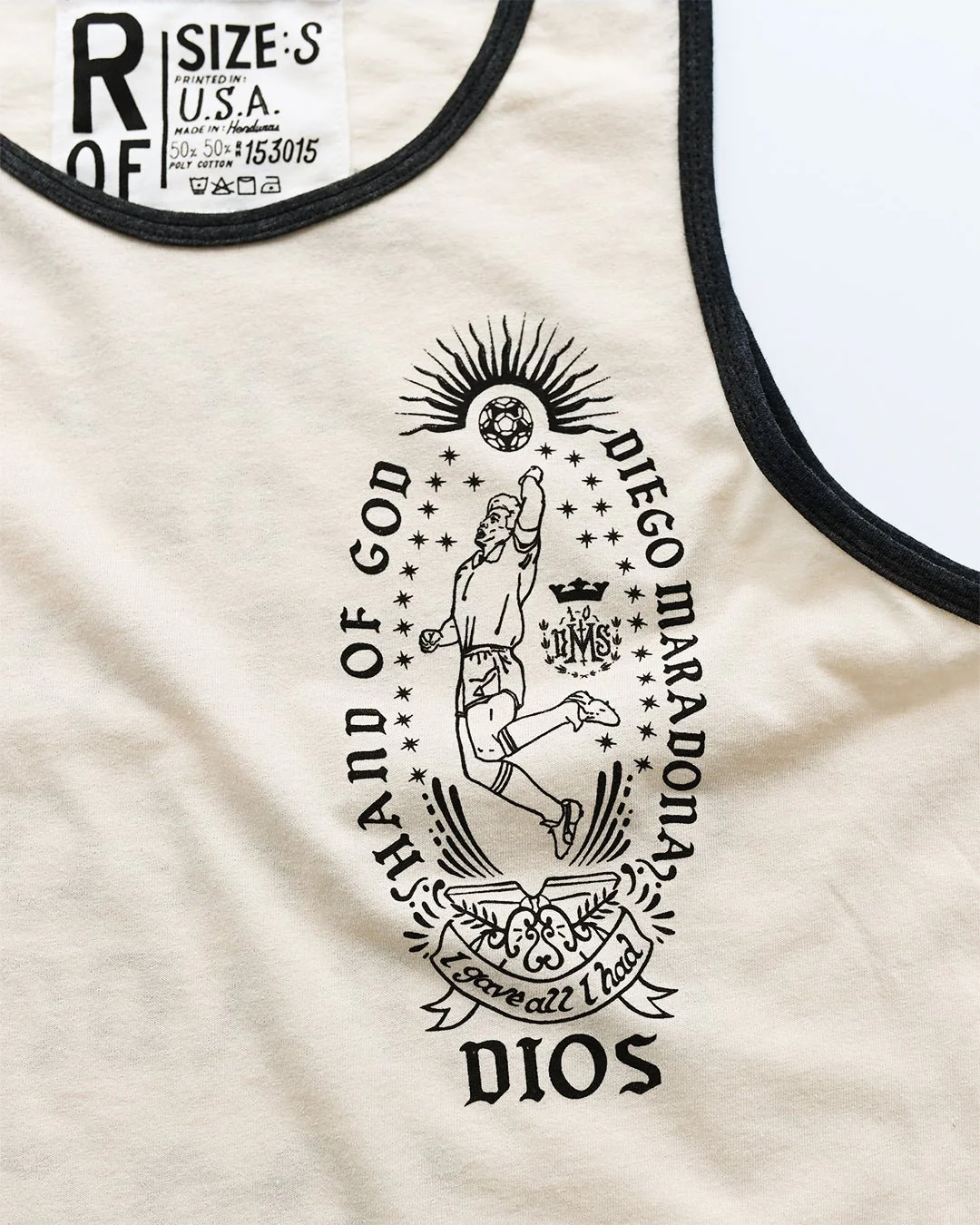 Diego Maradona Hand of God '86 White Tank - Image 4