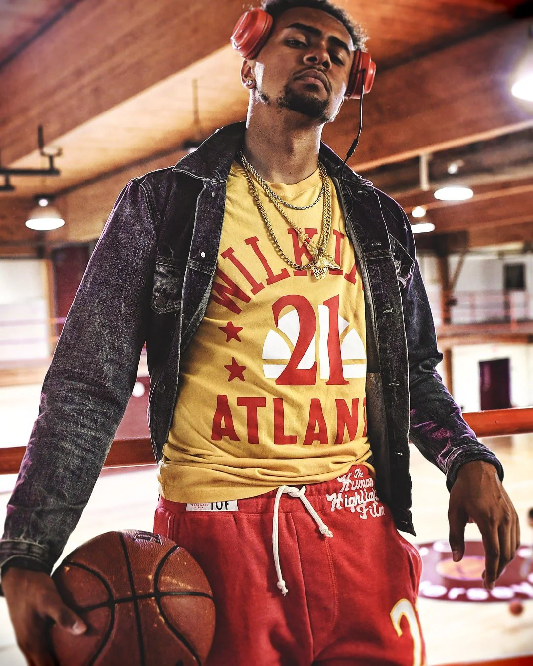 Dominique Wilkins Atlanta Yellow #21 Tee - Image 3