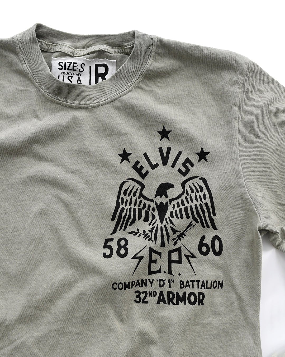 Elvis Company D Khaki Long Sleeve Tee - Image 4