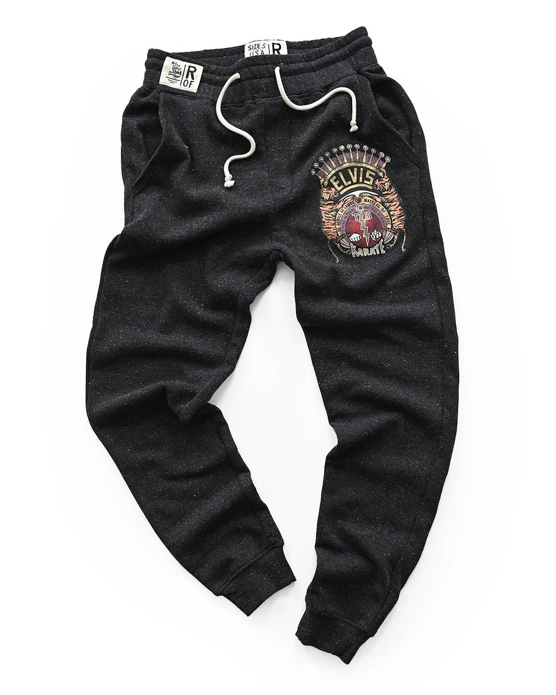 Elvis TCB Tiger Crest Black Sweatpants - Image 2