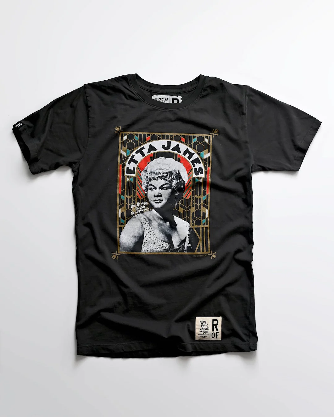 Etta James Portrait Photo Black Tee - Image 3