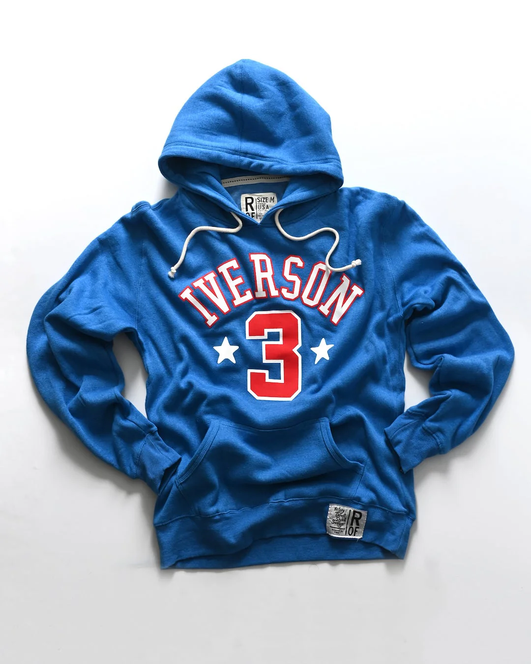 Iverson #3 Blue Pullover Hoody - Image 4