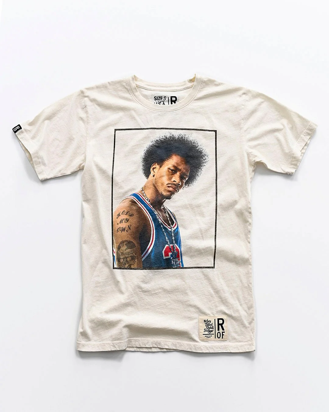 Iverson #3 Photo White Tee - Image 3