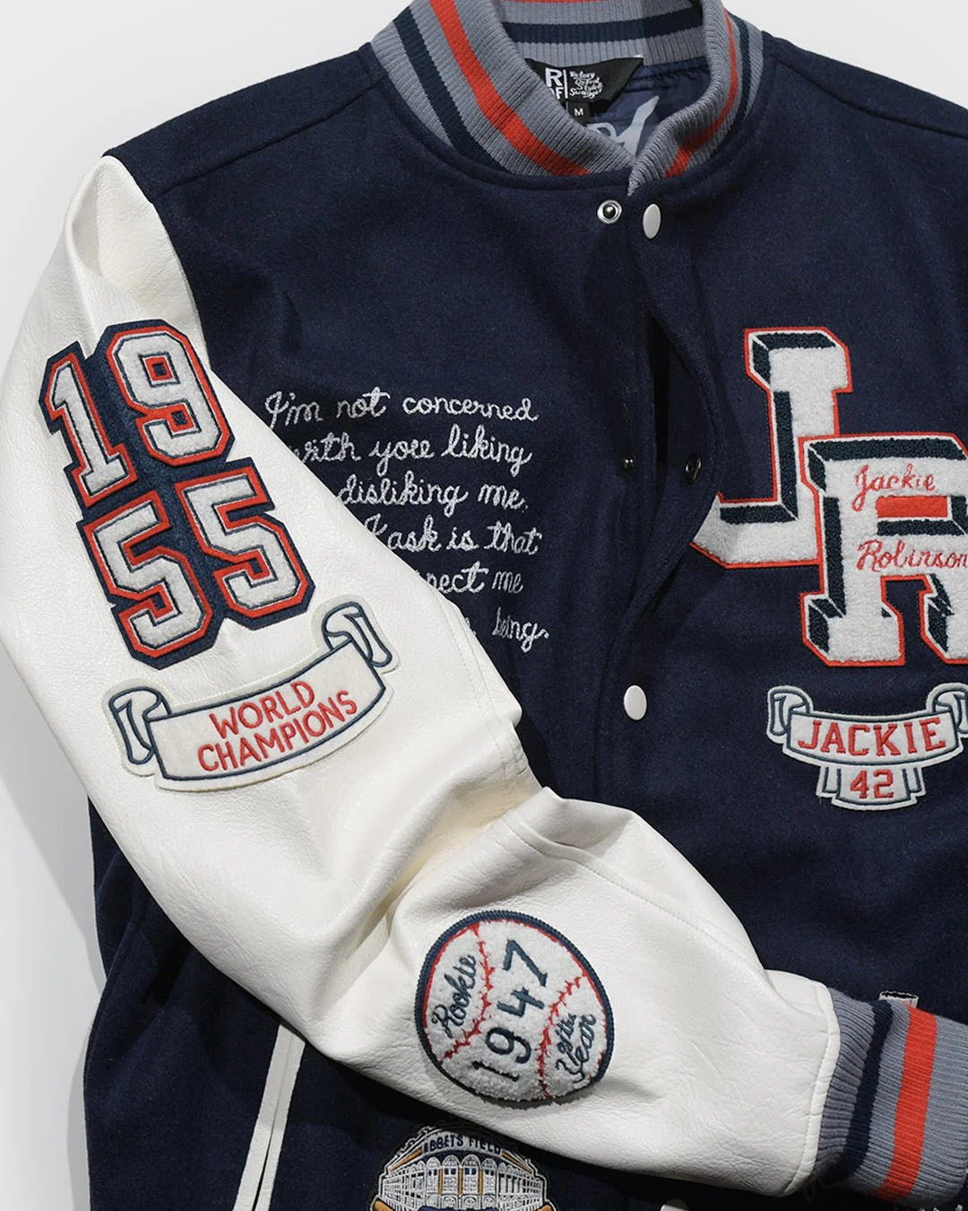J. Robinson Brooklyn Blue Varsity Jacket - Image 10